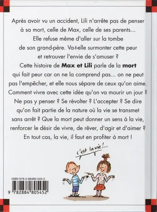 Verso de l'album Ainsi va la vie Tome 90 Lili a peur de la mort