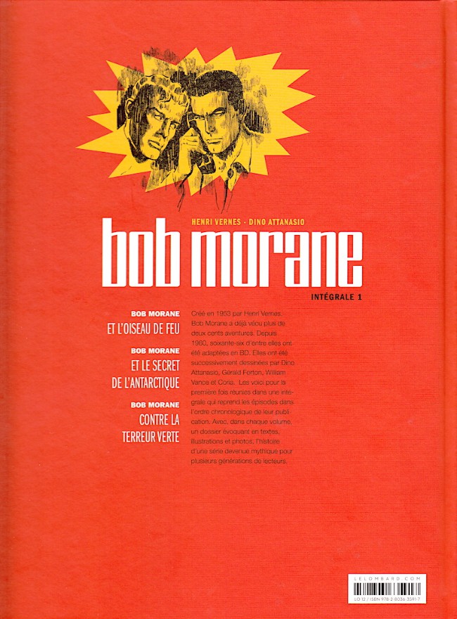 Verso de l'album Bob Morane Intégrale 1