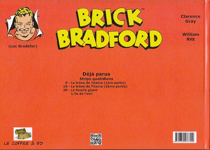 Verso de l'album Brick Bradford Strips quotidiens Tome 10 Le trône de Titania (2ème partie)