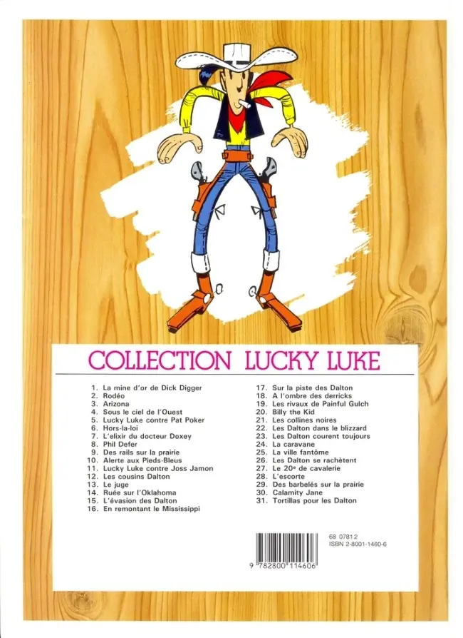 Verso de l'album Lucky Luke Tome 20 Billy the Kid