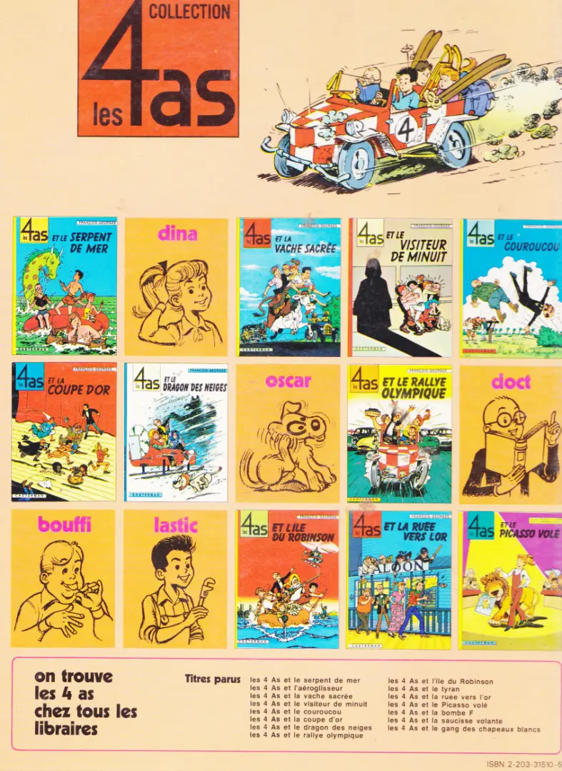 Verso de l'album Les 4 as Tome 10 Les 4 as et le tyran