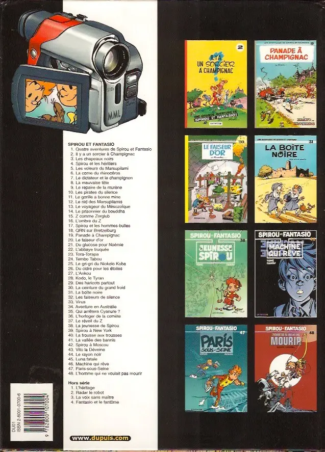 Verso de l'album Spirou et Fantasio Tome 29 Des haricots partout