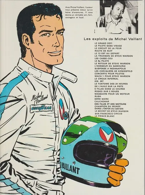 Verso de l'album Michel Vaillant Tome 19 5 filles dans la course !