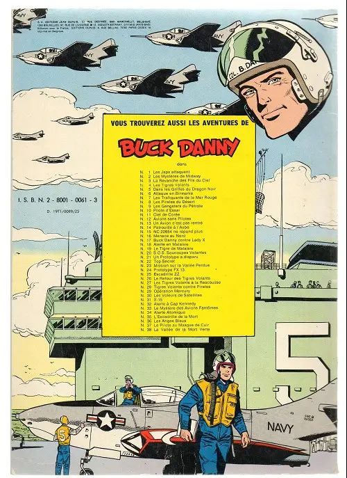 Verso de l'album Buck Danny Tome 24 Prototype FX-13