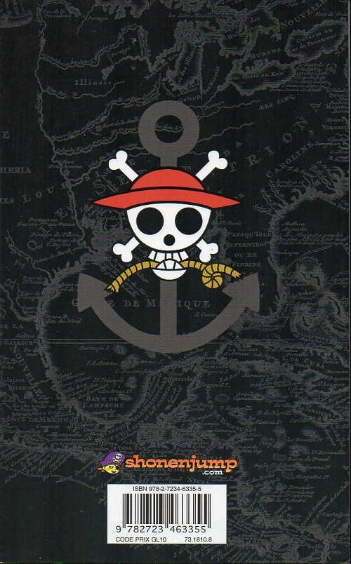 Verso de l'album One Piece Tome 43 La légende du héros