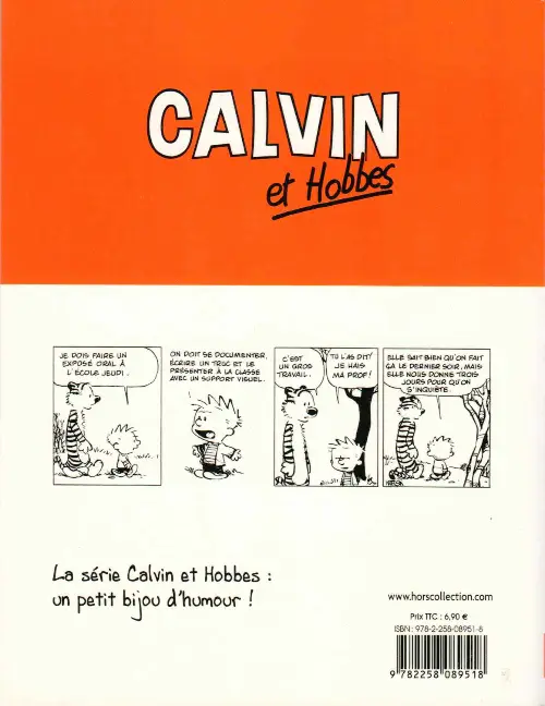Verso de l'album Calvin et Hobbes Tome 11 Chou bi dou wouah !