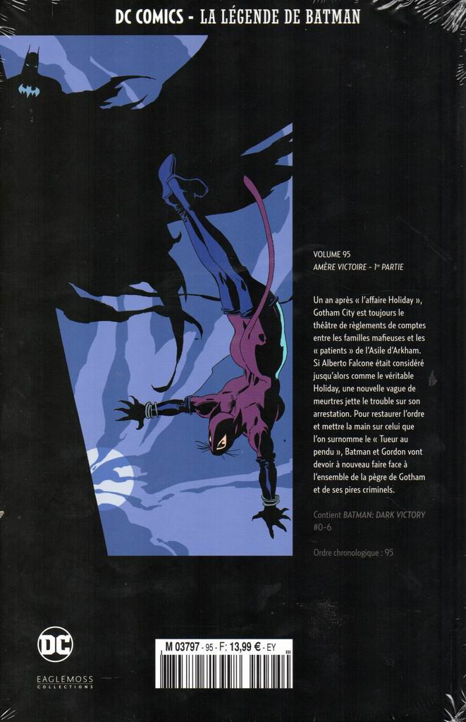 Verso de l'album DC Comics - La Légende de Batman Volume 95 Amère Victoire - 1ère partie