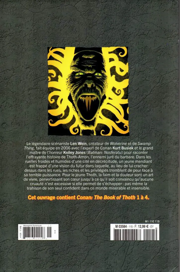 Verso de l'album The Savage Sword of Conan - La Collection Tome 115 Le Livre de Thoth