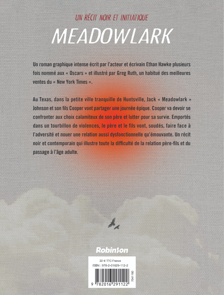 Verso de l'album Meadowlark - Un récit noir et initatique