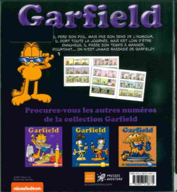 Verso de l'album Garfield #79