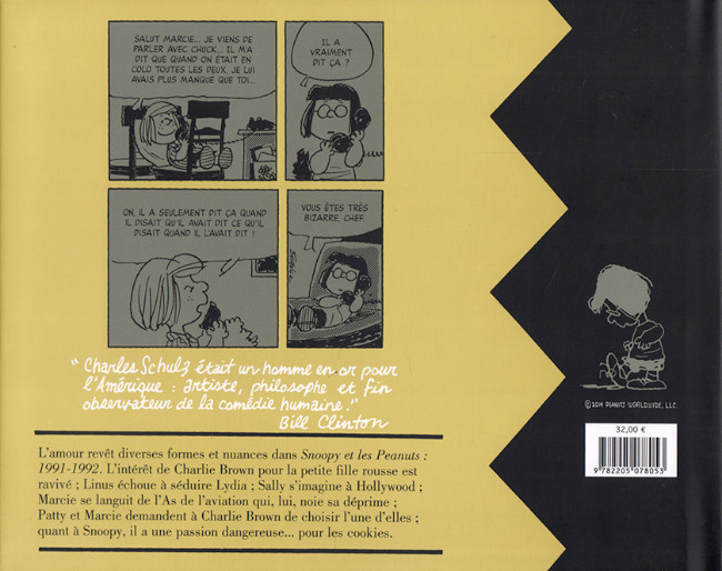 Verso de l'album Snoopy & Les Peanuts Tome 21 1991 - 1992