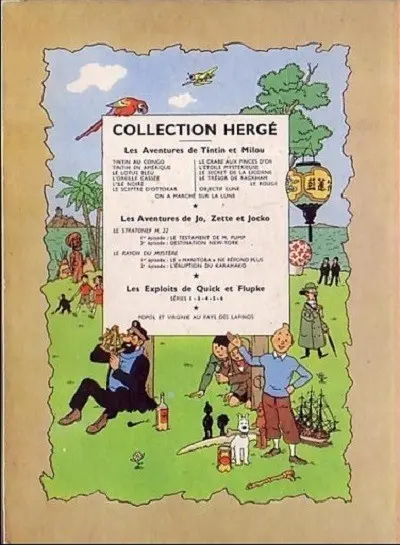 Verso de l'album Tintin Tome 12 Le Trésor de Rackham le Rouge