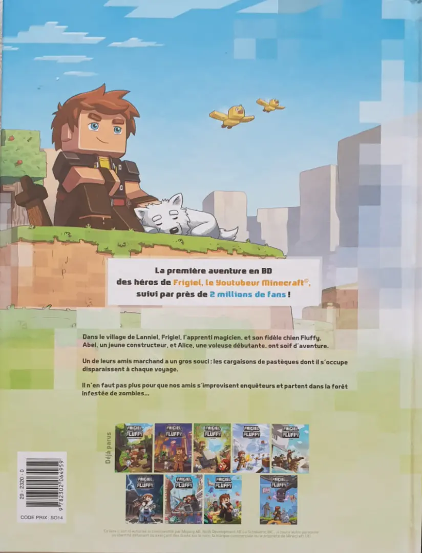 Verso de l'album Frigiel et Fluffy 1 Le mystère des pastèques perdues
