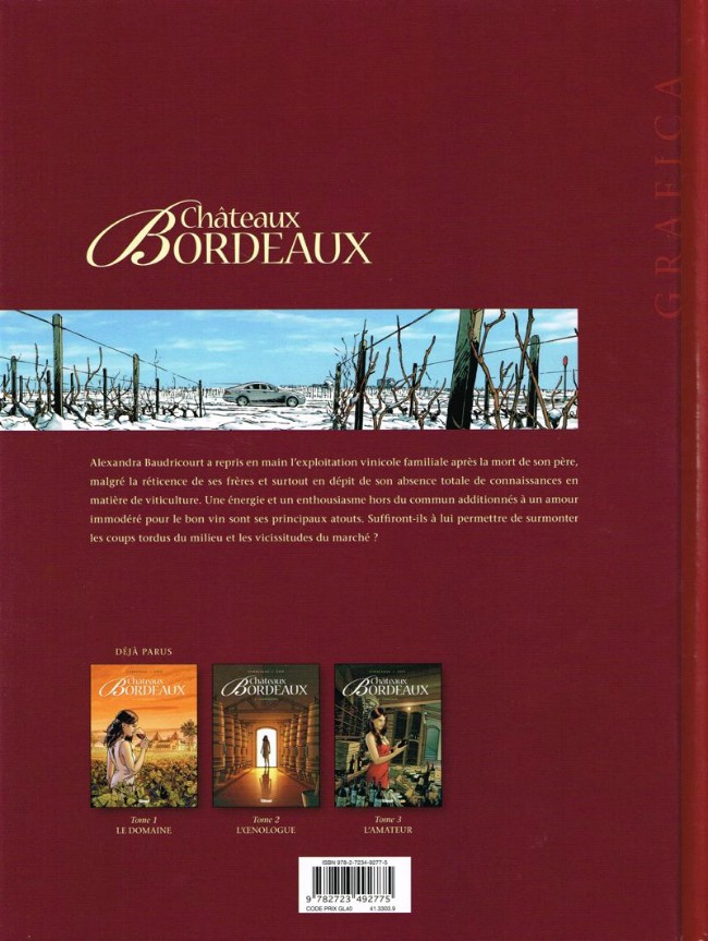 Verso de l'album Châteaux Bordeaux Tome 4 Les millésimes