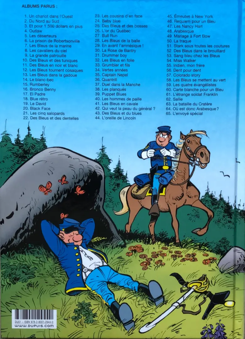 Verso de l'album Les Tuniques Bleues Tome 43 Des bleus et du blues