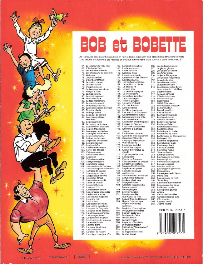 Verso de l'album Bob et Bobette Tome 195 Les joyeuses sorcières