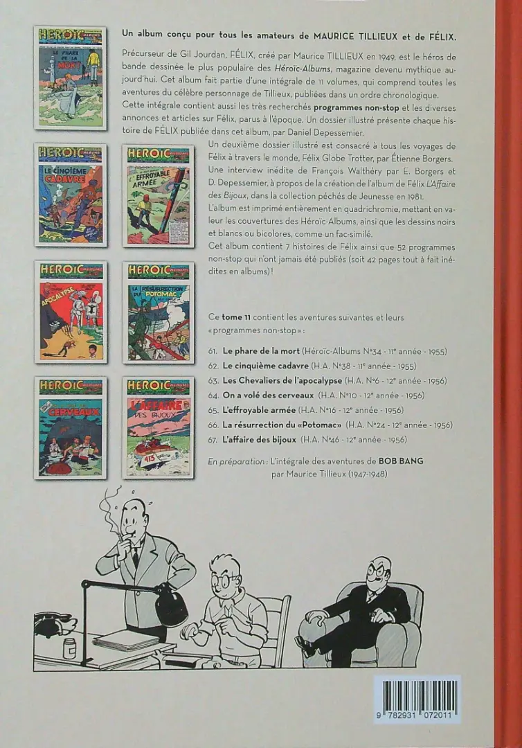 Verso de l'album Félix Intégrale Tome 11