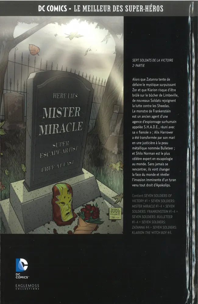 Verso de l'album DC Comics - Le Meilleur des Super-Héros Hors-série Volume 14 Sept soldats de la victoire - 2e partie