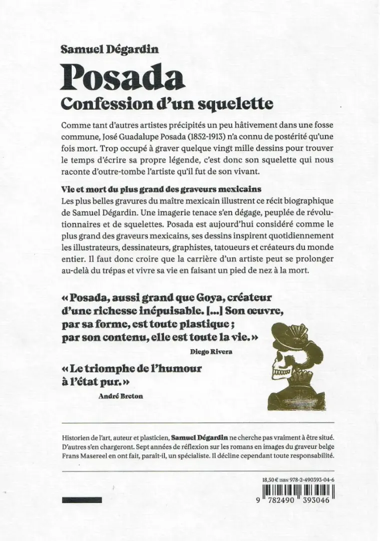 Verso de l'album Posada, Confession d'un squelette