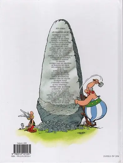 Verso de l'album Astérix Tome 21 Le cadeau de césar