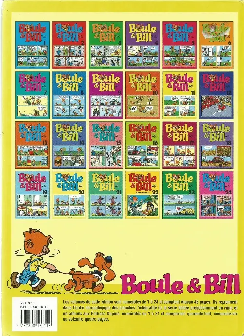 Verso de l'album Boule & Bill Tome 11