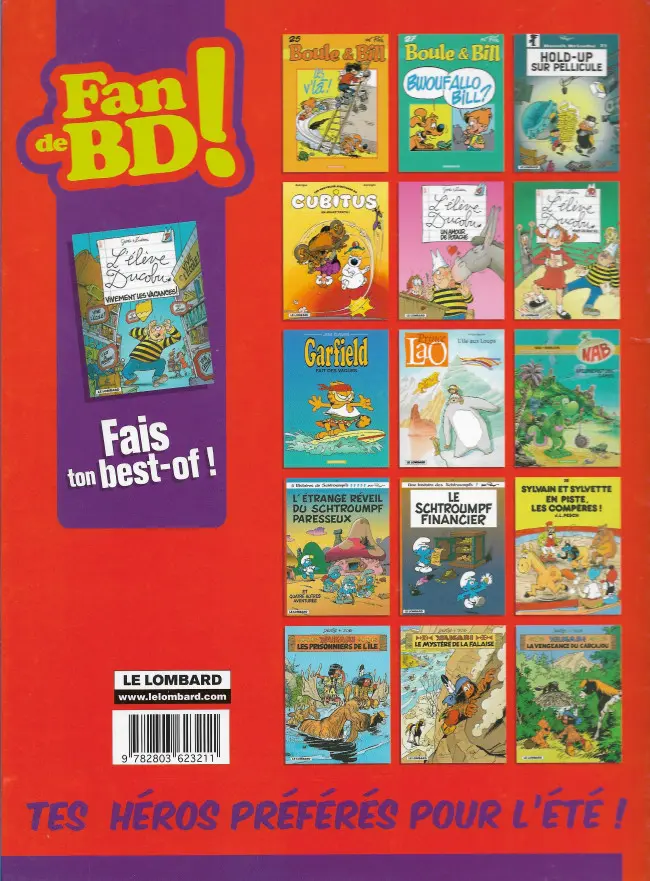 Verso de l'album L'Élève Ducobu Tome 7 Vivement les vacances !