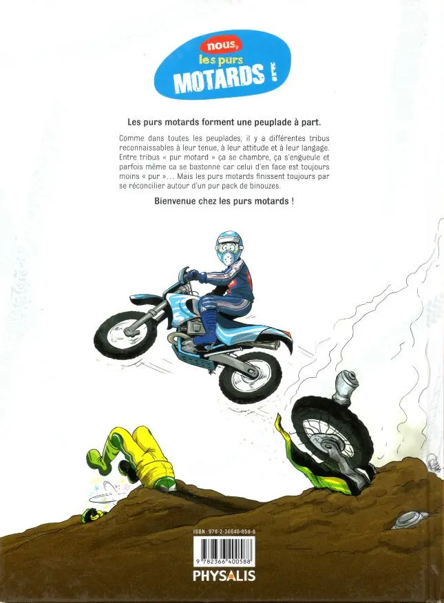 Verso de l'album Nous, les purs motards !