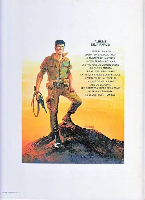Verso de l'album Bob Morane Tome 17 L'œil du samouraï