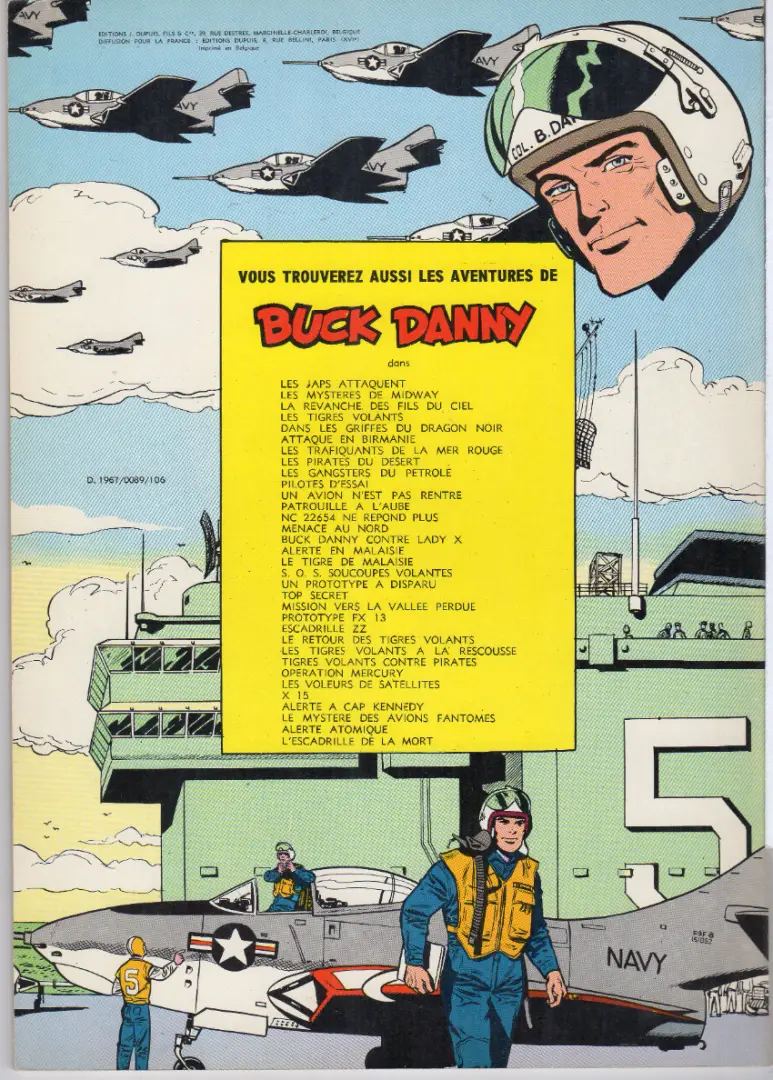 Verso de l'album Buck Danny Tome 29 Opération Mercury
