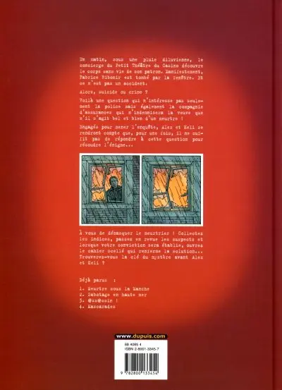 Verso de l'album La Clé du mystère Tome 4 Mascarades