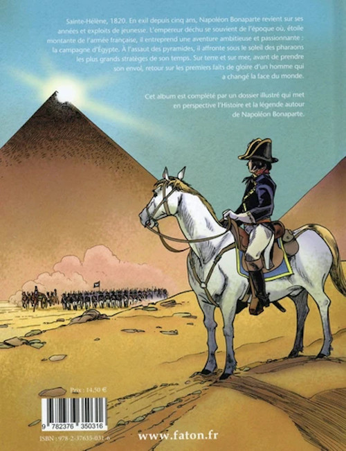 Verso de l'album La campagne d'Egypte Les aventures du jeune Bonaparte