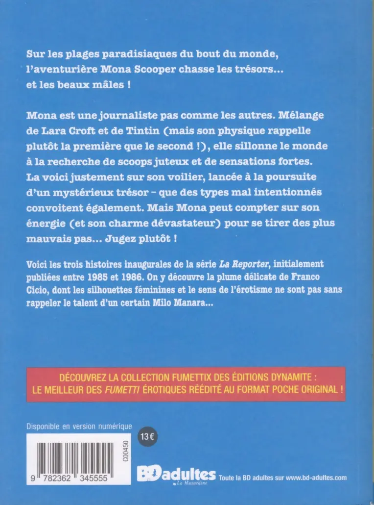 Verso de l'album La reporter