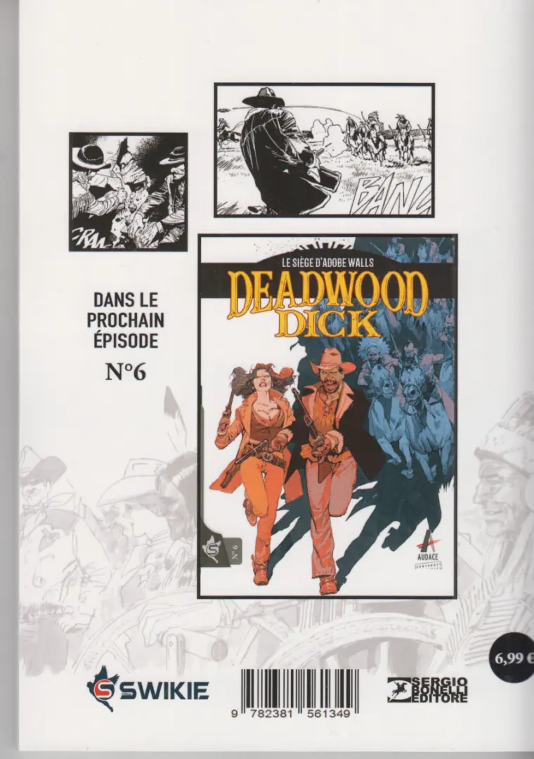 Verso de l'album Deadwood Dick N° 5 Black Hat Jack