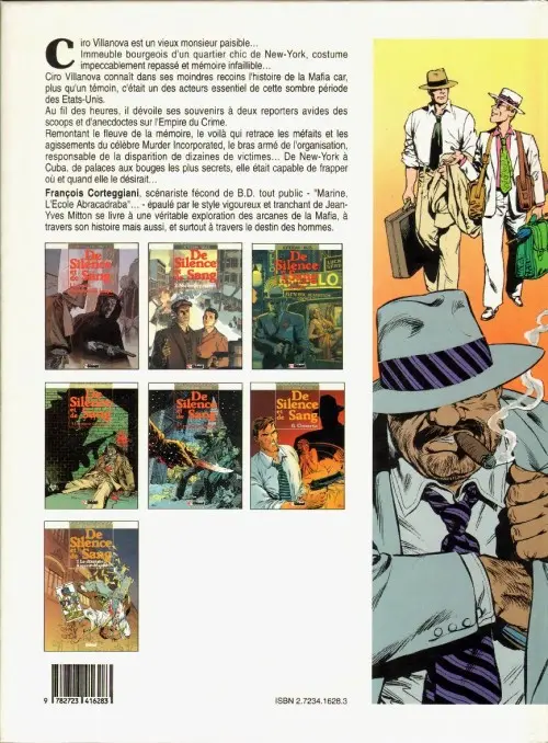Verso de l'album De silence et de sang Tome 7 Le dixième Arcane majeur