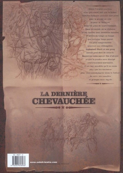 Verso de l'album La Dernière chevauchée Tome 2 Le crépuscule des charognards