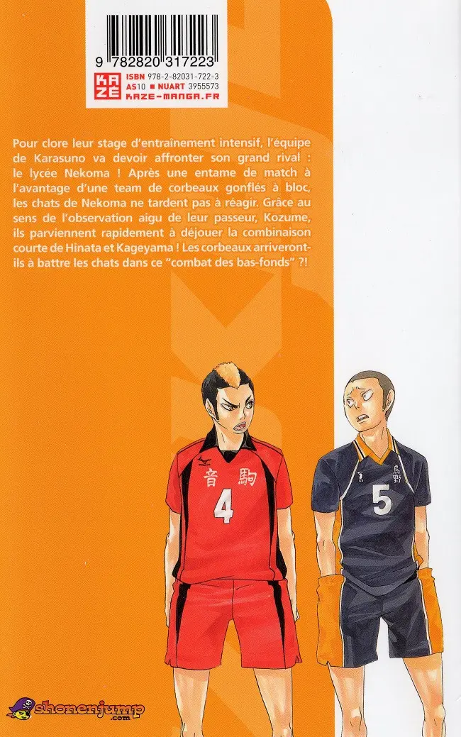 Verso de l'album Haikyu !! Les As du Volley 4