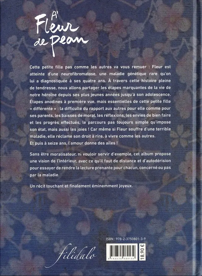 Verso de l'album À fleur de peau