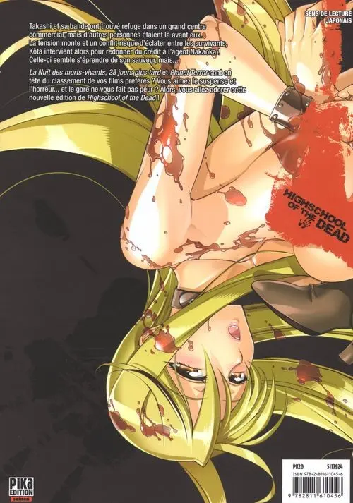 Verso de l'album Highschool of the dead Édition couleur 5