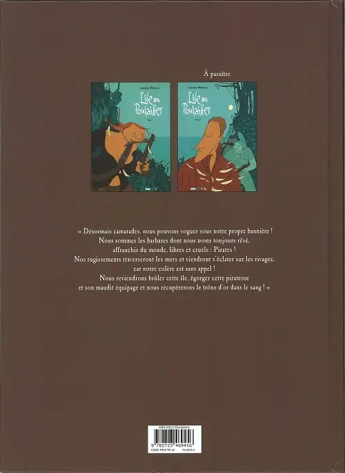 Verso de l'album L'Île au poulailler Tome 1