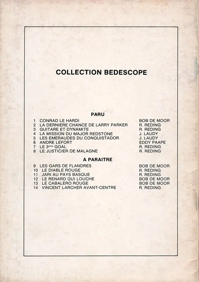 Verso de l'album Jari Tome 7 Le troisième goal