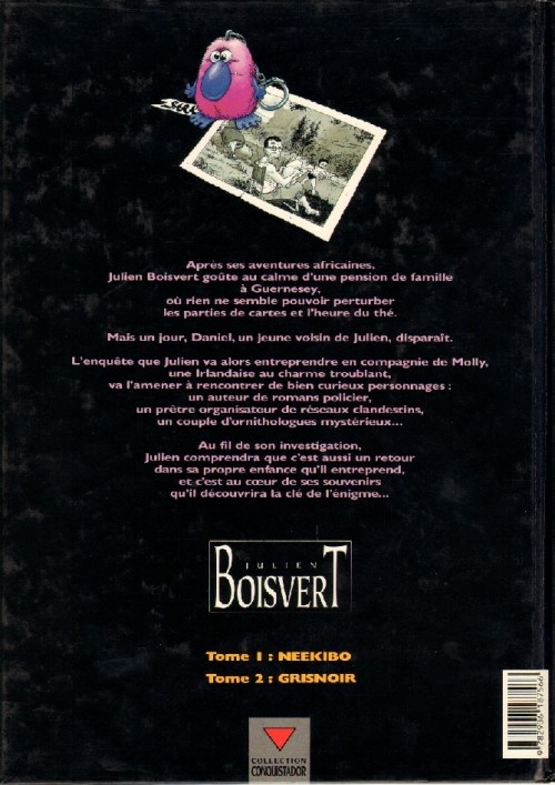 Verso de l'album Julien Boisvert Tome 2 Gris noir