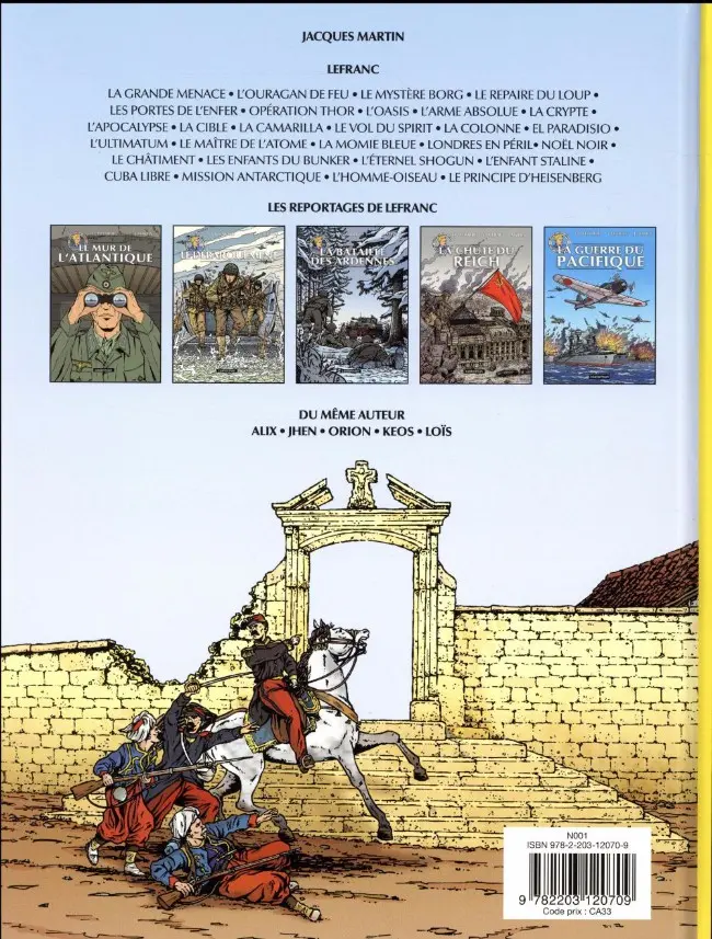Verso de l'album Les reportages de Lefranc Tome 6 Les batailles de Moselle