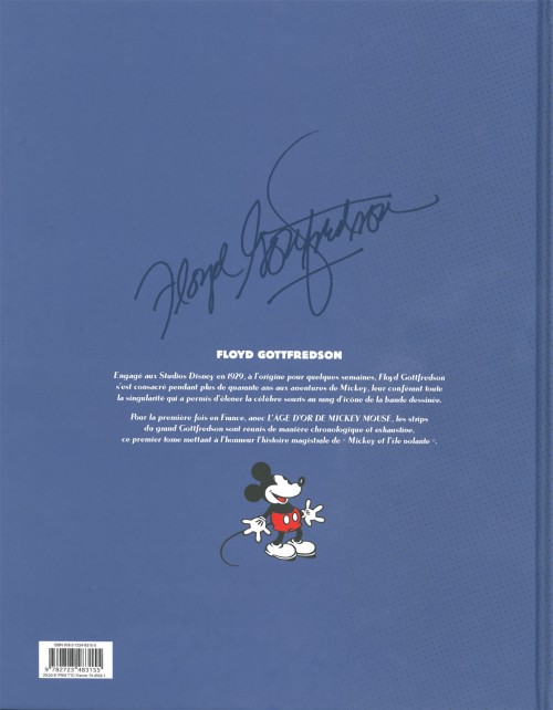 Verso de l'album L'âge d'or de Mickey Mouse Tome 1 L'Île volante et autres histoires (1936-1937)