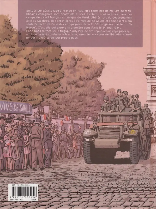 Verso de l'album La Nueve La Nueve-Les républicains espagnols qui ont libéré Paris