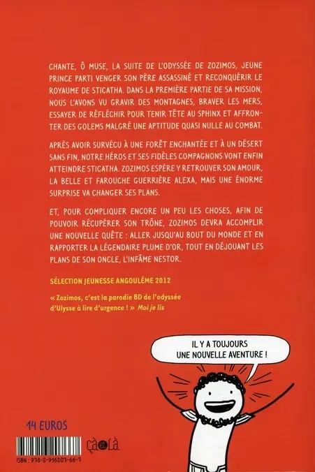 Verso de l'album L'Odyssée de Zozimos Volume 2