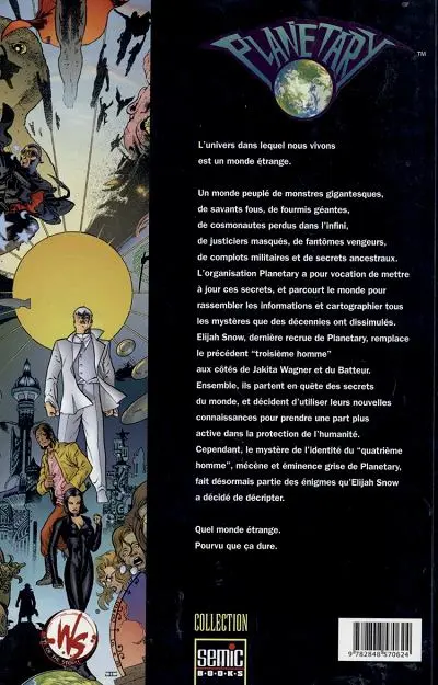 Verso de l'album Planetary Tome 1