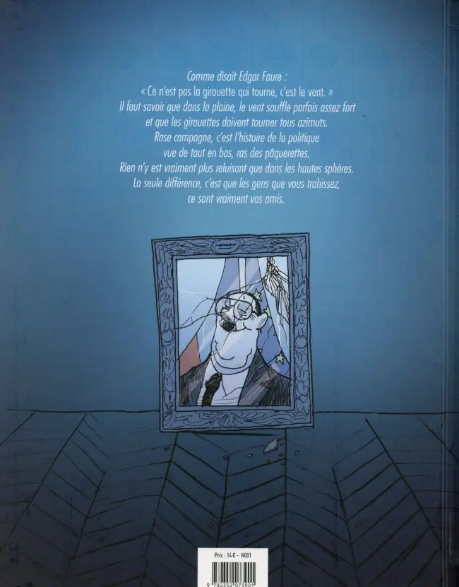 Verso de l'album Rase campagne La Politique vue d'en bas