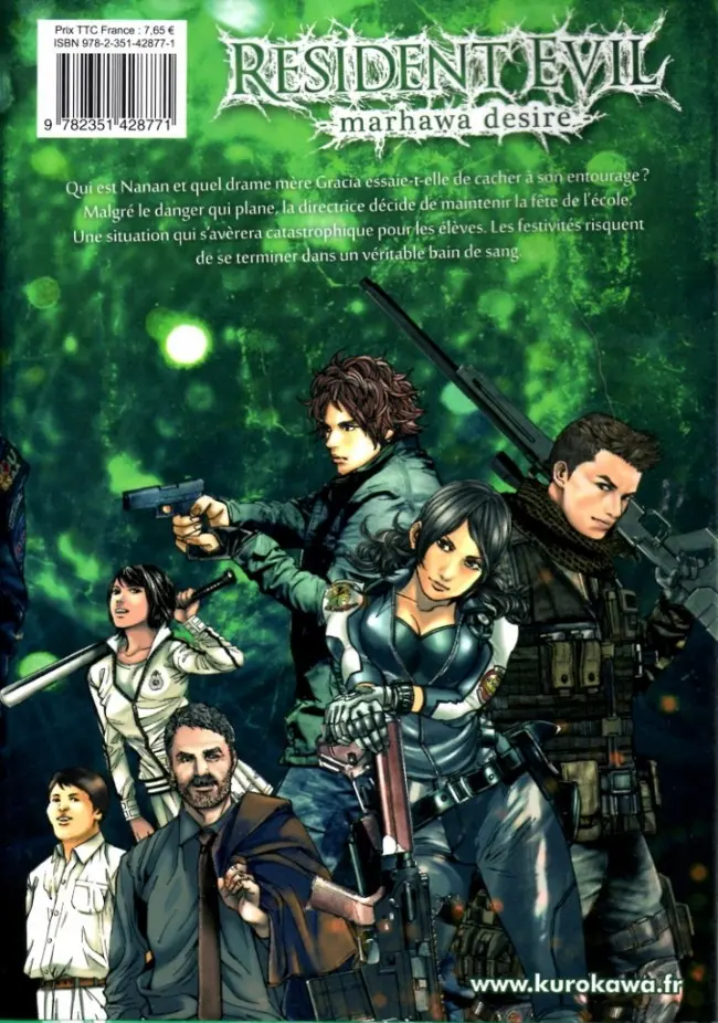 Verso de l'album Resident Evil - Marhawa desire 3