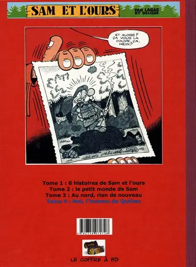 Verso de l'album Sam et l'ours Tome 4 Moi, l'homme du Québec