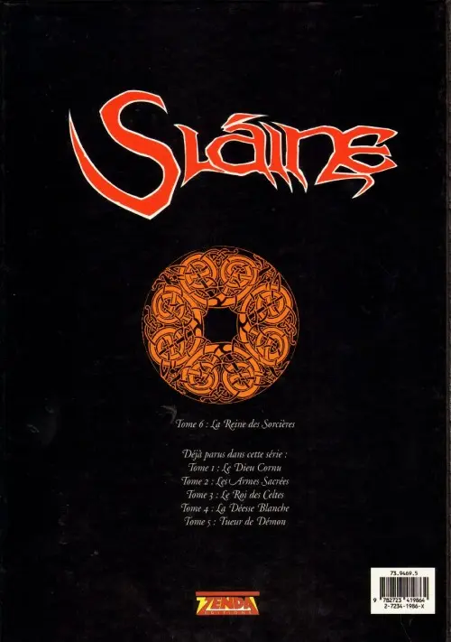 Verso de l'album Sláine Tome 6 La reine des sorcières